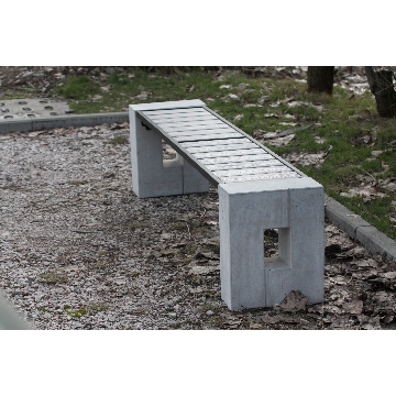 Ławka metalowo-betonowa 