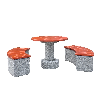 Betonowy stół z ławkami kod: 5017