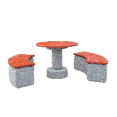 Betonowy stół z ławkami kod: 5017