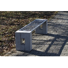 Ławka metalowo-betonowa "Roma Solid"  bez oparcia